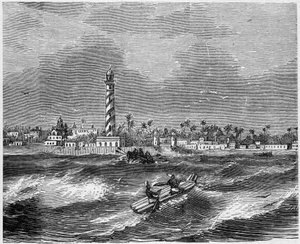 Ansicht der Stadt Pondichery (Pondicherry), Indien