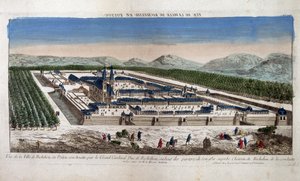 Ansicht der Stadt Richelieu in Poitou von French School