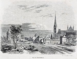 Ansicht der Stadt Saint Denis, frühes 19. Jahrhundert von French School