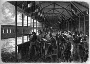 Ansicht der Hauptgalerie des Nationalen Feuerwehrzentrums von Vincennes von French School