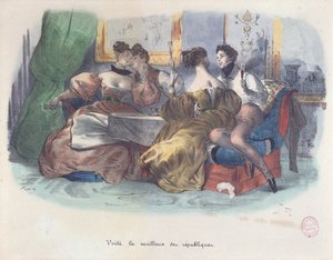 Voilà, die beste aller Republiken, Karikatur der Revolution von 1848 von French School