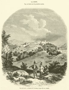 Ansicht von Corte (Gravur) von French School