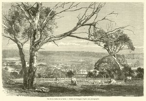 Blick auf das Yarra-Tal (Gravur) von French School
