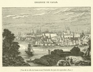 Ansicht der Stadt Casan vor dem Brand im September 1842
