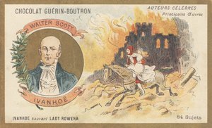 Walter Scott (1771-1832), schottischer Dichter, Schriftsteller und Historiker, Autor von „Ivanhoe“, Roman (1819)