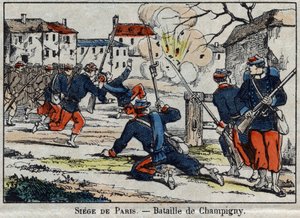 Krieg von 1870 zwischen Frankreich und Preußen: die Schlacht von Champigny oder die Schlacht von Villiers vom 30.11. bis 02.12.1870 von French School