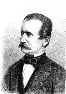 Wilhelm ENGERTH (1814-1884), österreichischer Ingenieur, Konstrukteur der ersten Gebirgslokomotive. Gravur 1867