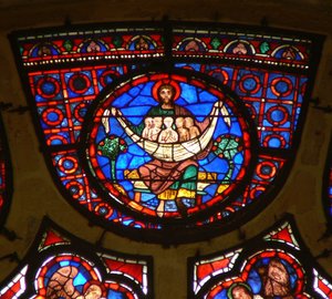 Fenster Ww mit Darstellung des Schoß Abrahams