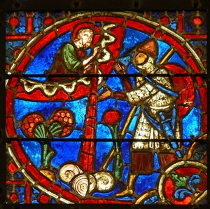 Fenster mit Darstellung von Gideons Vlies