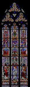 Fenster mit dem Heiligen Martin, der Jungfrau und dem Kind, dem Heiligen Gregor (modern) von French School