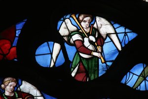Fenster mit einem musizierenden Engel