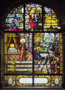 Fenster mit der Sammlung des Manna, 1612-22 von French School