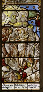 Fenster mit der Darstellung der Höllenfahrt Christi von French School