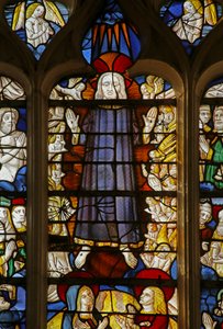 Fenster mit Darstellung des Zweiten Kommens Christi (Detail) von French School