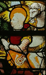Fenster, das die Vision des Heiligen Eustachius darstellt (Detail)