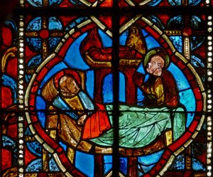 Fenster s1 mit der Geburt Christi