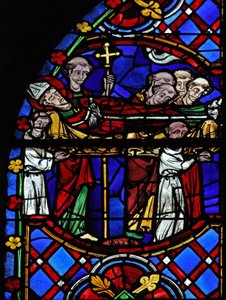 Fenster w08, Darstellung des Begräbniszugs des Heiligen Martin