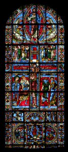 Fenster Nr. 0, Darstellung des Kreuzigungsfensters