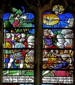 Fenster w0, das Martyrium der Heiligen Foy von French School