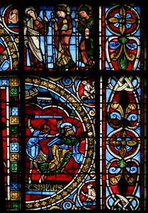 Fenster Nr. 0, Darstellung des Todes von St. Paulus