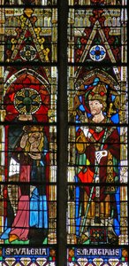 Fenster w101, St. Valerie und Erzbischof Martianus