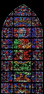 Fenster w106 mit Darstellung von St. Simon