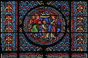 Fenster w10, St. Peter bekehrt den Zenturio von French School