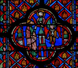 Die Vision von Ezechiel mit einem Cherubim? von French School