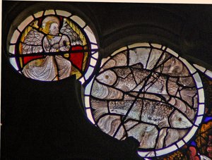 Fenster w114 Darstellung des Tierkreiszeichens Fische von French School