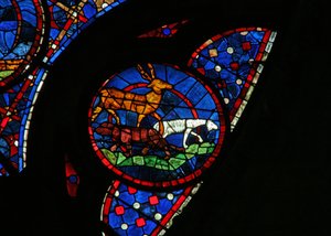 Fenster w115, die Erschaffung der Tiere darstellend