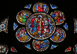 Eine heilige Frau bringt die Nachricht der Auferstehung zu St. Peter