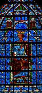 Fenster w122, einen König darstellend von French School