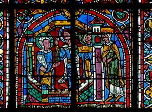 Fenster w125, Christus besucht St. Katharina im Gefängnis
