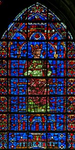 Fenster w127 (obere Figur), einen König darstellend von French School
