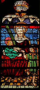 Fenster w132, St. Anna, Maria und Christus
