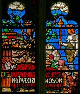 Fenster w136, Szenen aus der Geschichte von Daniel