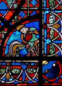 Fenster w15 Darstellung von Stiftern - Wasserträger von French School