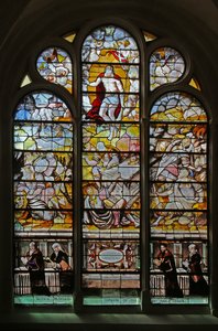 Fenster w18, die Auferstehung darstellend von French School