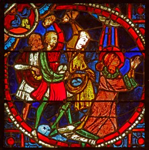 Fenster w1, Darstellung des Martyriums des Heiligen Stephanus