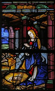 Fenster w1, die Geburt Christi darstellend
