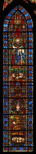 Fenster w201, St. Laurentius und Sixtus darstellend
