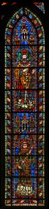 Fenster w201, St. Vinzenz und Urban I. darstellend