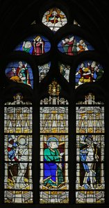 Fenster w209, St. Sebastian und der Unglaube des St. Thomas von French School