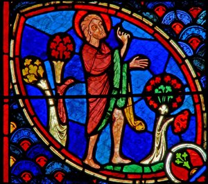 Fenster w20 Darstellung des predigenden Heiligen Johannes des Täufers von French School