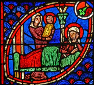 Fenster w20 Darstellung der Geburt des Heiligen Johannes des Täufers von French School