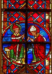 Fenster w211 zeigt St. Petrus sendet St. Denis nach Gallien von French School