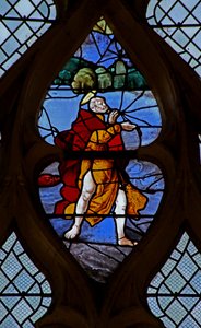 Fenster w21, Christus bringt St. Peter dazu, auf dem Wasser zu gehen (Detail)