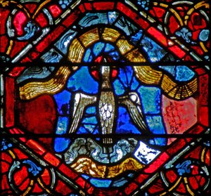 Fenster w21, der Geist Gottes über den Wassern bei der Schöpfung