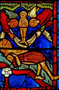 Fenster w21 Darstellung des Todes der Heiligen Maria die Ägypterin
