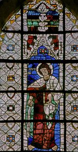 Fenster w227 mit dem Heiligen Judas Iskariot (eine seltene Darstellung von Judas als Heiliger)